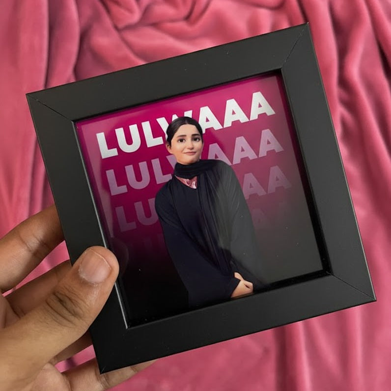 Custom 3D Animated Character Portrait in Minimalist Square Frame(4*4)