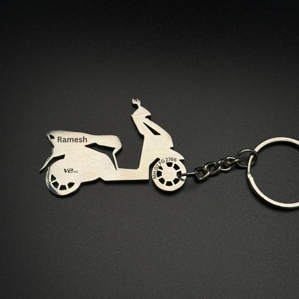 Personalised Hero Vida Bike Keychain - Electric Rider Gift