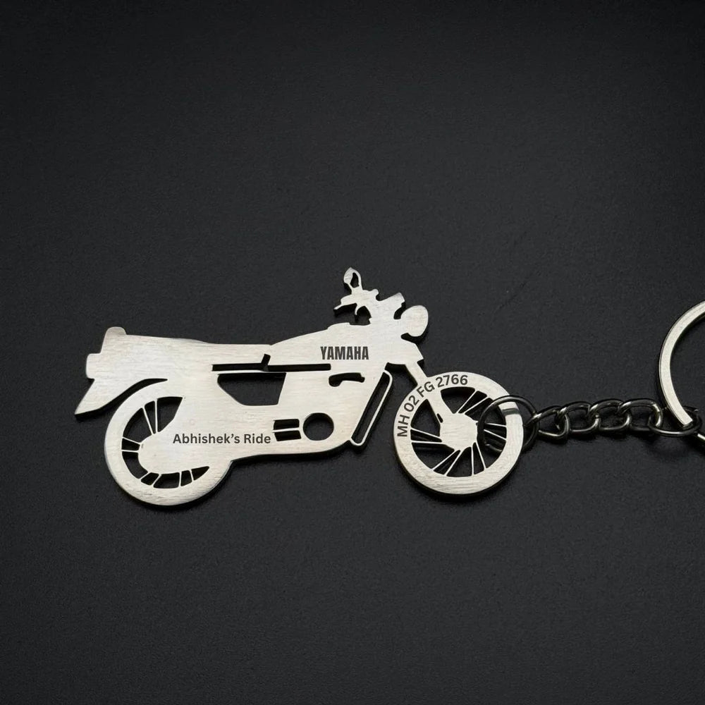 Personalised Yamaha RX100 Keychain - Vintage Bike Lover's Delight